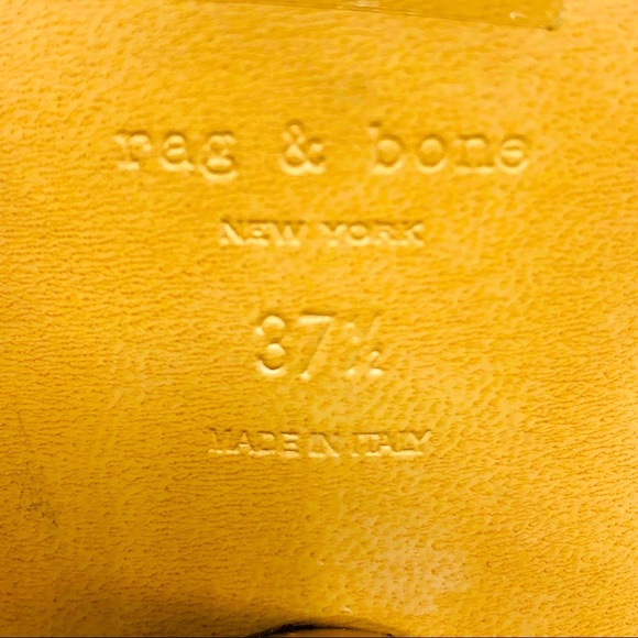 Rag & Bone Leather Square Toe Wood Heel City Sandals 7.5 NWT - Picture 9 of 13